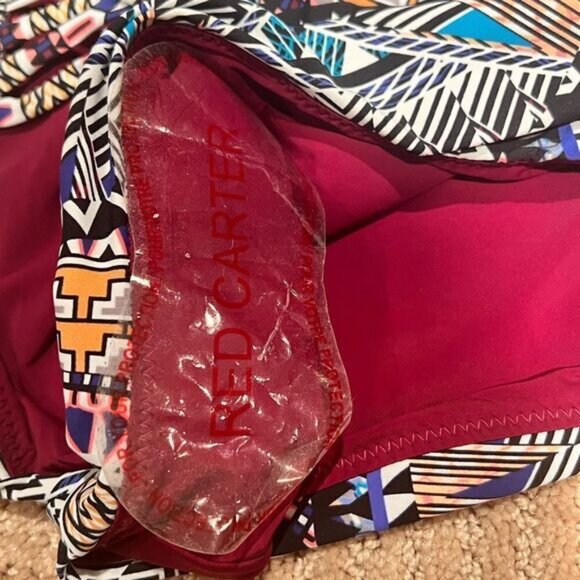 Red Carter 1 Piece Cutout Plum Multi Swimsuit One-piece Bathing Suit - Picture 4 of 4